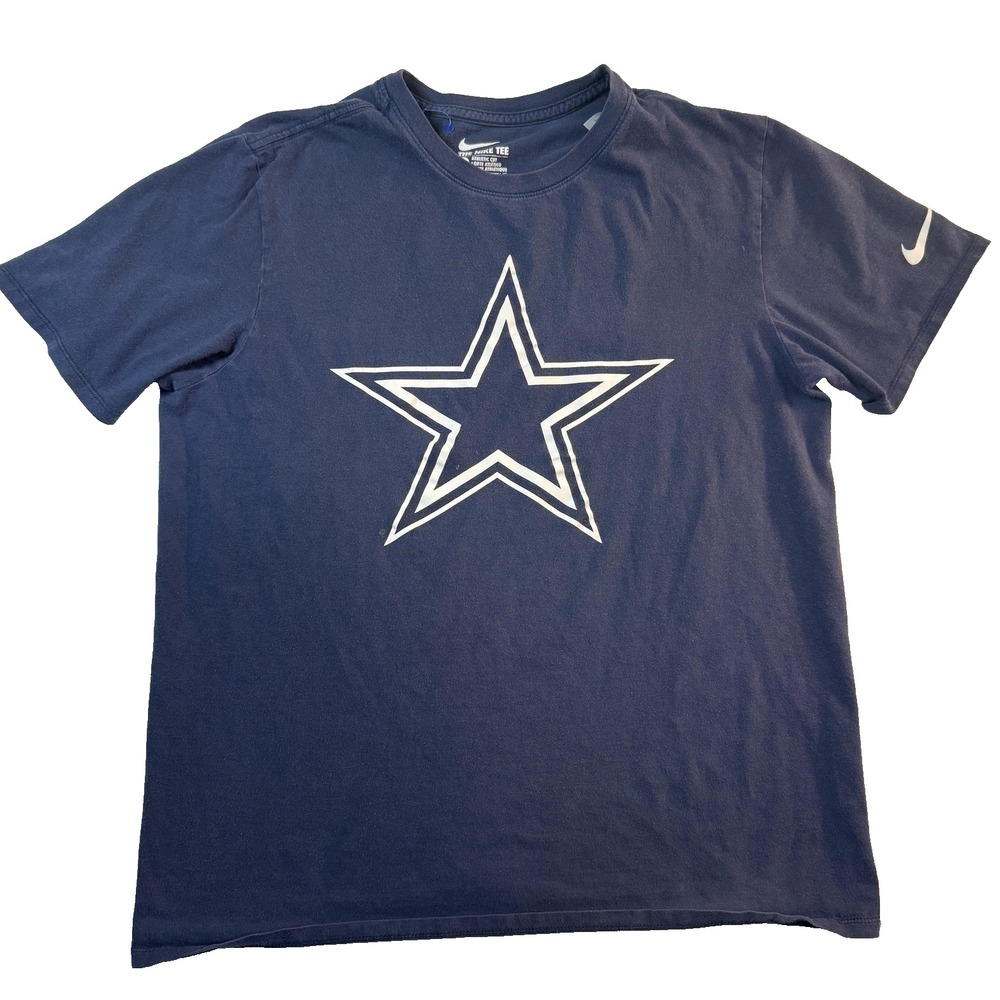 Nike Dallas Cowboys TShirt Mens L Blue Athletic Cut Nike Graphic Streetwear Tee